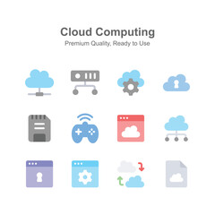 Get this amazing icon of cloud computing, premium quality vector