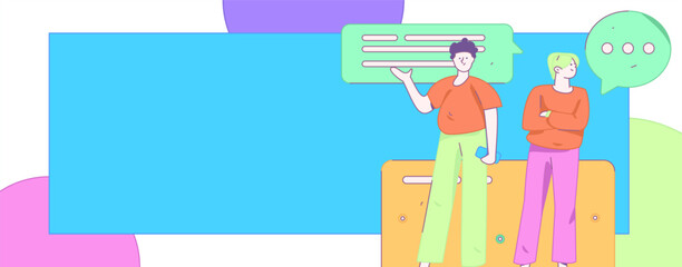 Personnel doing job interview flat vector concept operation hand drawn illustration
