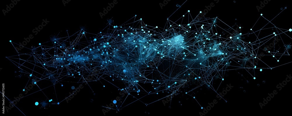 Poster a network of interconnected nodes symbolizing the complex web of ai networks and their integration w