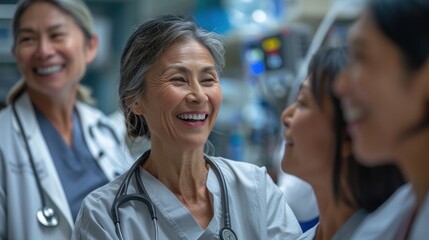 A group of women are smiling and laughing together