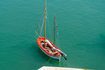 Fototapeta premium boat on the sea