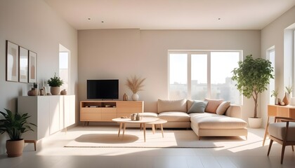 Fototapeta premium Photo interior modern design room 3D illustration