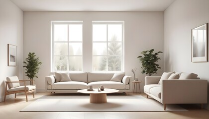 Fototapeta premium Photo interior modern design room 3D illustration