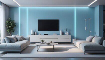 Fototapeta premium Photo interior modern design room 3D illustration