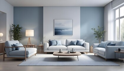 Fototapeta premium Photo interior modern design room 3D illustration