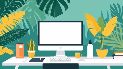 Flat design of stay hydrated in summer with fruitinfused water, mint leaves, and citrus slices