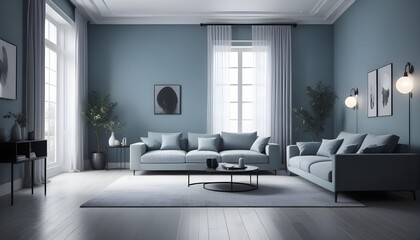 Fototapeta premium Photo interior modern design room 3D illustration