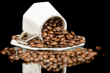 coffee beans in a cup