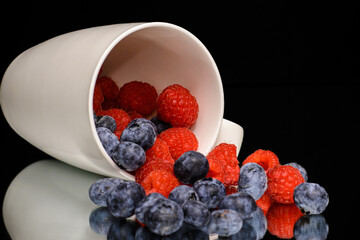 raspberry and blueberry