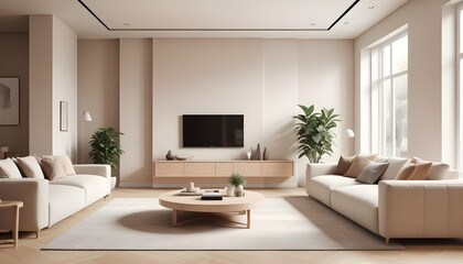 Photo interior modern design room 3D illustration