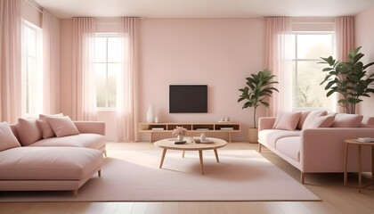 Photo interior modern design room 3D illustration