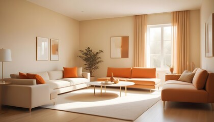 Photo interior modern design room 3D illustration
