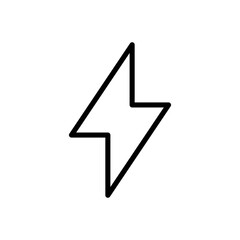 Lightning Bolt Icon for Energy, Power, and Speed Representations Graphics