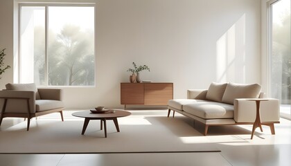 Photo interior modern design room 3D illustration