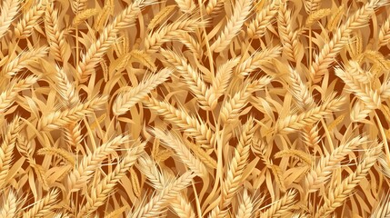 Abstract seamless background of golden wheat ear
