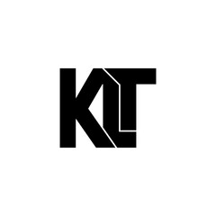 klt lettering initial monogram logo design