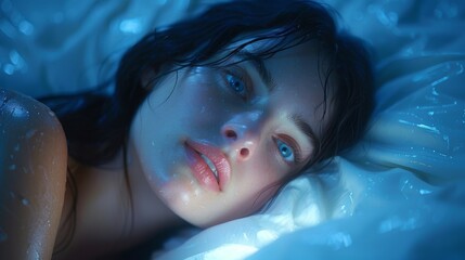 Bedtime Voyage Capture the sense of anticipation as a person settles into bed, their dreams poised to whisk