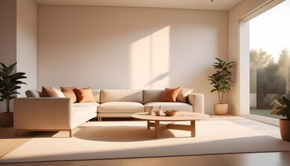 Fototapeta premium Photo interior modern design room 3D illustration