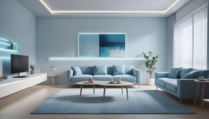 Fototapeta premium Photo interior modern design room 3D illustration