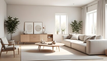 Fototapeta premium Photo interior modern design room 3D illustration