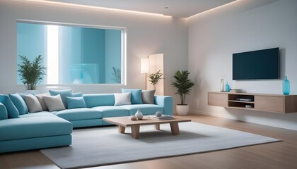 Fototapeta premium Photo interior modern design room 3D illustration