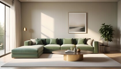 Fototapeta premium Photo interior modern design room 3D illustration