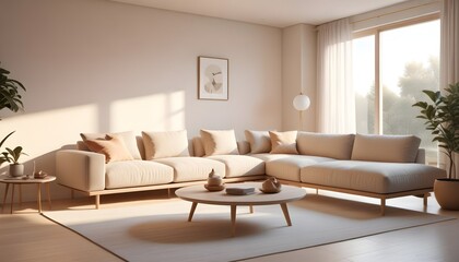 Fototapeta premium Photo interior modern design room 3D illustration