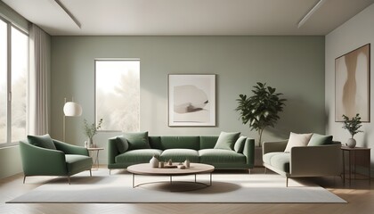 Photo interior modern design room 3D illustration