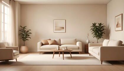 Photo interior modern design room 3D illustration