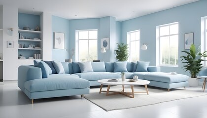 Fototapeta premium Photo interior modern design room 3D illustration