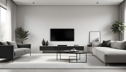 Fototapeta premium Photo interior modern design room 3D illustration