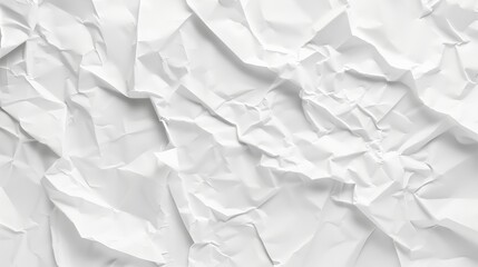 Obraz premium Abstract crumpled white paper texture background, ideal for design