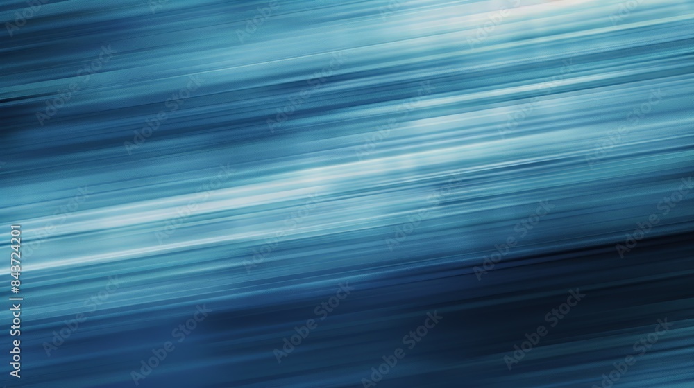 Wall mural abstract blue motion blur background with dynamic lines, modern design tech themes