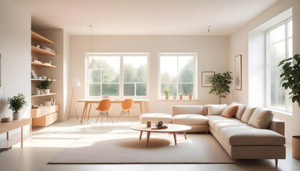 Fototapeta premium Photo interior modern design room 3D illustration