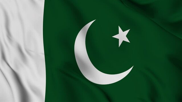 A beautiful view of the Pakistan flag video. 3d flag-waving video. Pakistan flag 4K resolution.