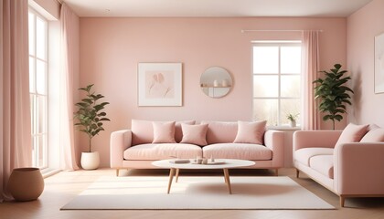 Photo interior modern design room 3D illustration