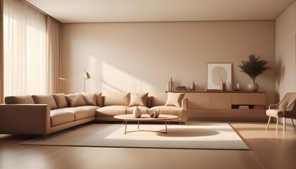 Photo interior modern design room 3D illustration