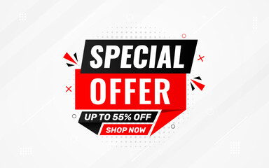 Special offer vector design template, Sale Banner tag, special offer discount label, Limited time special offer banner for marketing promotion, retail, store, shop, online store, or website.