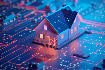 Fototapeta premium Digital Innovation in Architectural Home Design