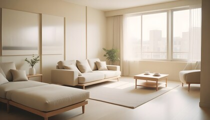 Photo interior modern design room 3D illustration