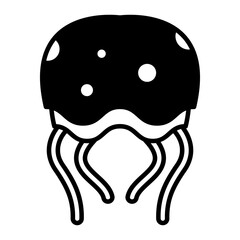 jellyfish icon. black fill icon