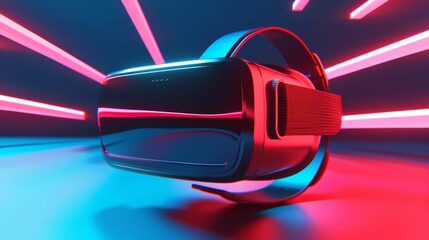 Virtual reality glasses with futuristic vision technology. VR goggles