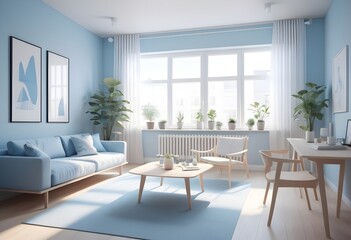 Photo modern style conceptual interior room 3d illustration