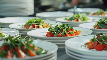 Healthy Five stars Catering buffet in luxury restaurant or at the event Delicious brunch food on...