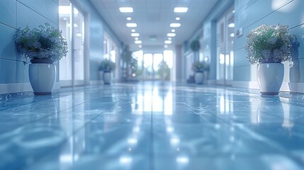 Health Clinic Interior Blurred Backgrounds for Creative Projects