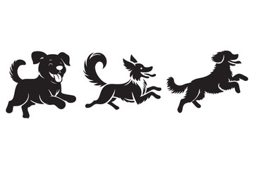 dog vector silhouette illustration