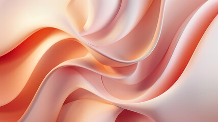 Neon Gradient with Vibrant Wavy 3D Shapes and Sleek Surfaces