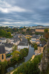 Obraz premium view of the town of the city
