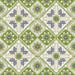 Traditional thai style pattern decorative. flowers thai line repeat seamless pattern tribal folk motif ornament