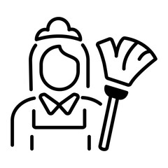Check this outline icon of housekeeper 